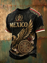 Men's Mexico Football Match Cheering Art Print T-Shirt