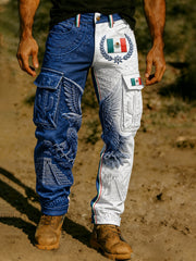 Men's Mexican Football Match Cheering Art Print Trousers