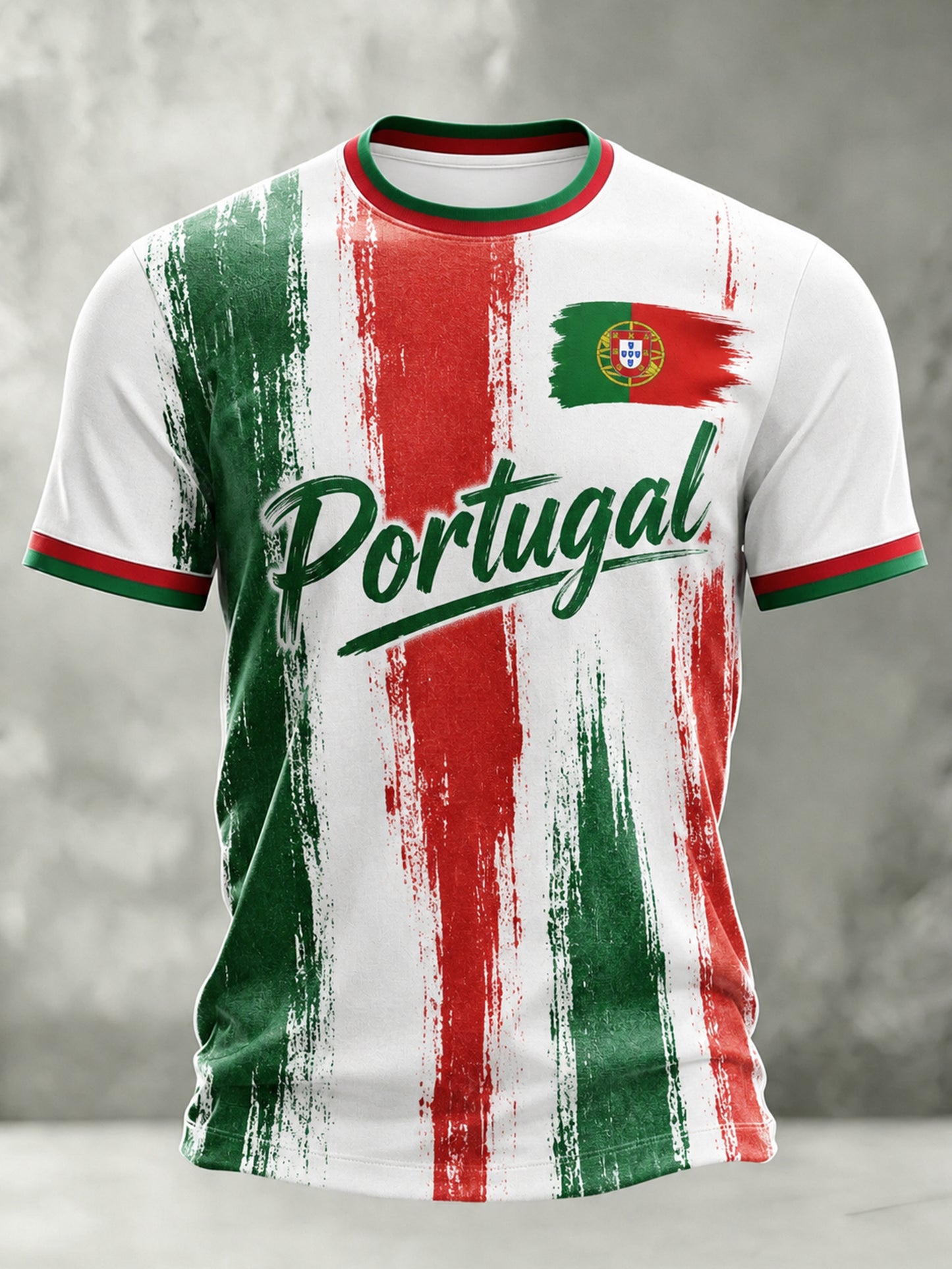 Men's Portugal Football Match Cheering Art Print T-Shirt