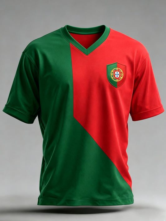 Men's Portugal Football Match Cheering Art Print T-Shirt