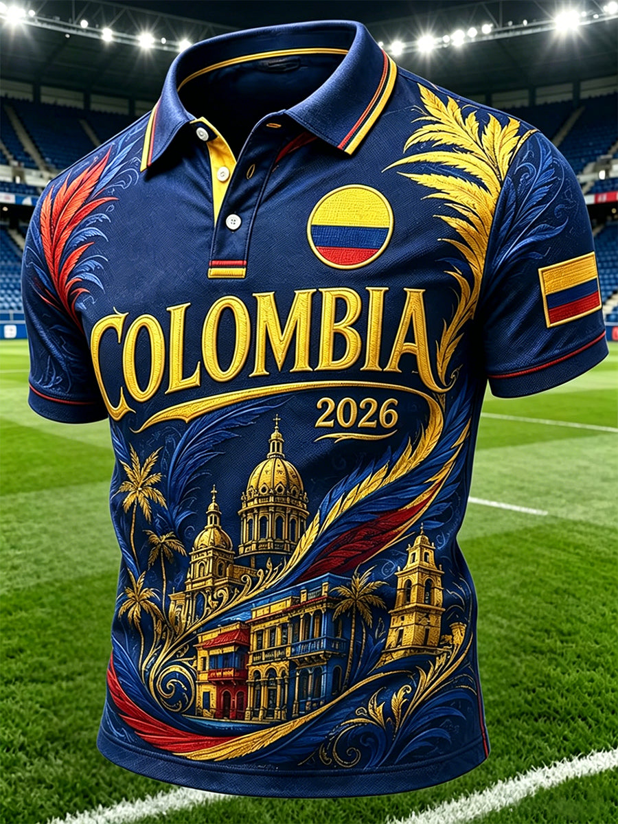 Men's Colombian football casual unisex T-shirt