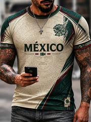 Men's Mexico Proud Art Printed short sleeves t-shirt