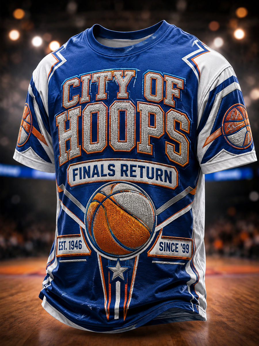 Men's Classic Basketball Fan Graphic T-shirt