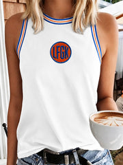 Women's Classic Basketball Fan Graphic Print Vest Top
