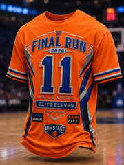Men's Classic Basketball Fan Graphic Print T-shirt