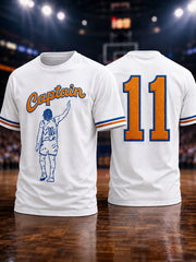 Men's Classic Basketball Fan Graphic Print T-shirt
