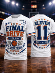 Men's Classic Basketball Fan Graphic Print T-shirt