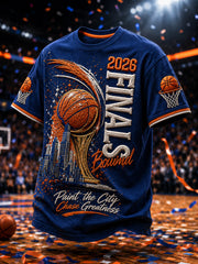 Men's Classic Basketball Fan Graphic Short Sleeve T-shirt
