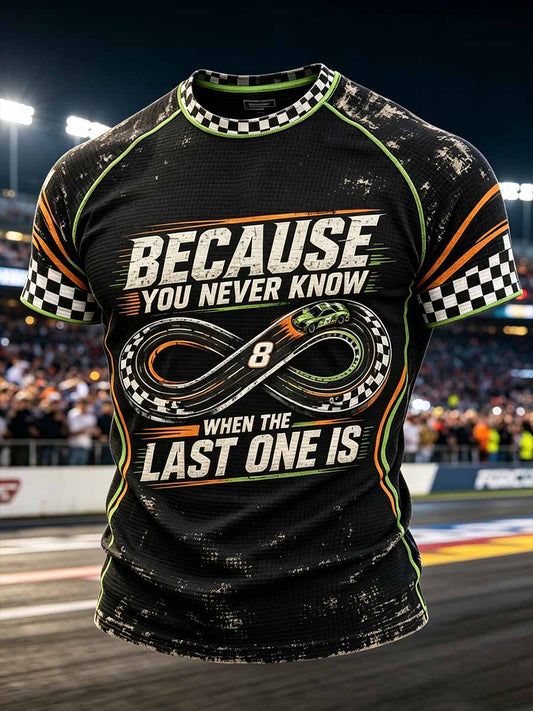 Men's Commemorative Racing Driver Pattern Printed T-Shirt