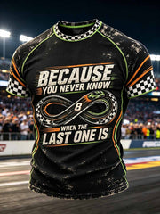 Men's Commemorative Racing Driver Pattern Printed T-Shirt