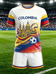 Men's Colombian Football Style Casual Suits