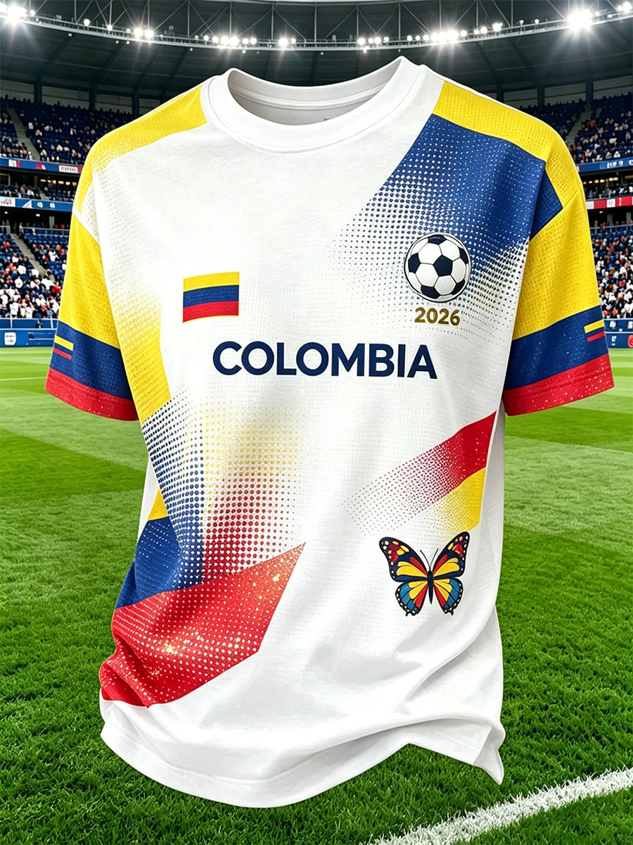 Colombian Football Style Unisex Casual T-shirt