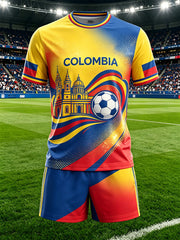Men's Colombian Football Style Casual Suits