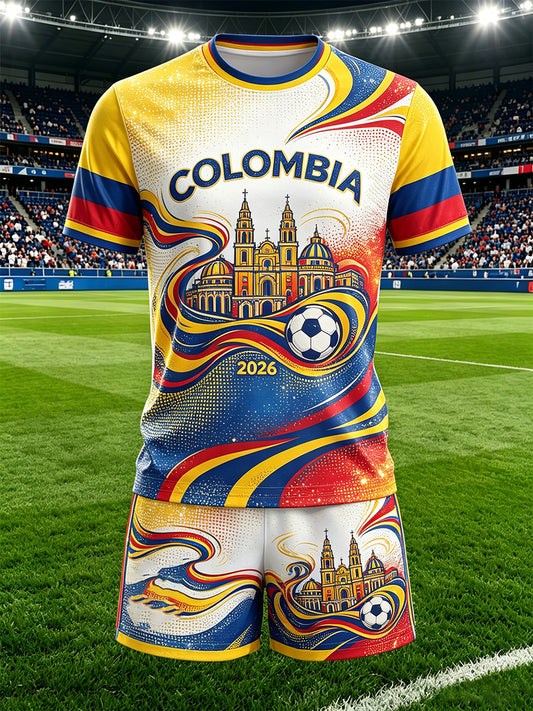 Men's Colombian Football Style Casual Suits