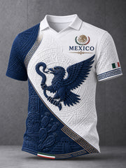 Men's Mexican Football Match Cheering Art Print V-Neck Top