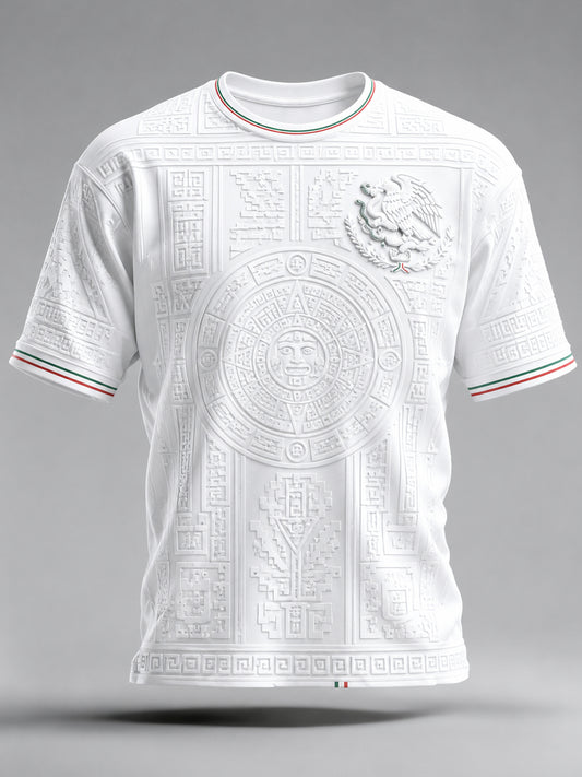 Men's Mexican Football Match Cheering Graphic Print T-Shirt