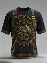 Men's Mexican Football Match Cheering Graphic Print T-Shirt