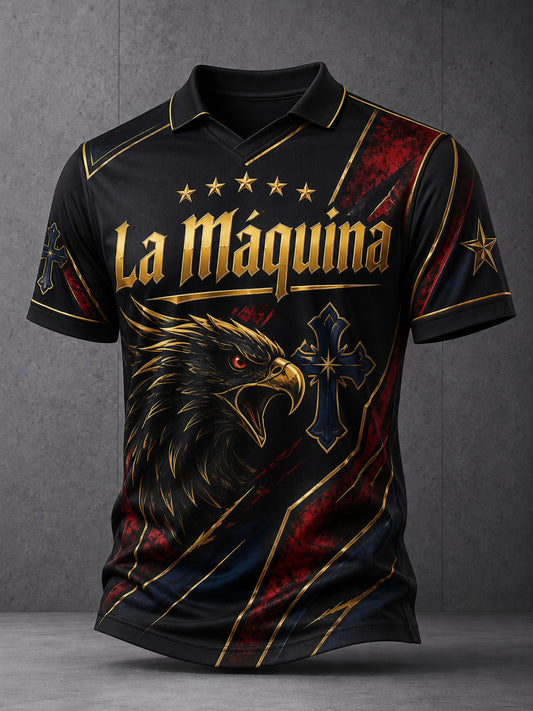 Men's Loose Basic V-Neck Printed Short Sleeve T-Shirt