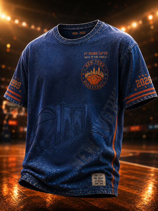 Retro 2026 Basketball Match Casual T-Shirt