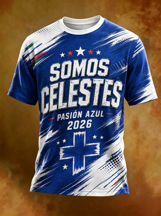 Men's Cruz Azul (Mexico) Football Fan Art Print T-Shirt