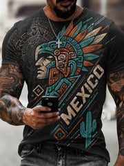 Men's Mexico Football Fan Art Print T-Shirt