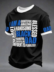 Men's “I Am A Black Dad” Father's Day Fun Casual T-shirt