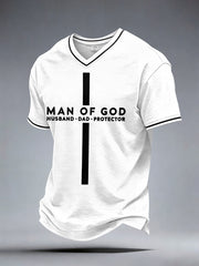 Men's Man of God V-Neck T-Shirt