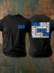 Men's “I Am A Black Dad” Father's Day Fun Casual T-shirt