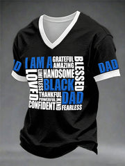 Men's “I Am A Black Dad” Father's Day Fun Casual T-shirt