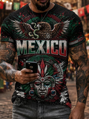 Men's Mexican Football Cheering Art Print T-Shirt