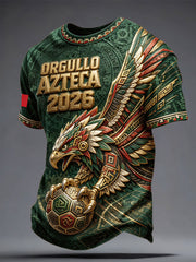 Men's Mexico Football Lover Art Printed T-shirt