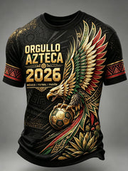 Men's Mexico Football Lover Art Printed T-shirt