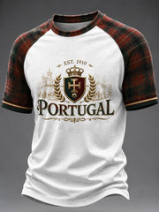 Men's Portuguese Football Printed Casual short sleeves t-shirt