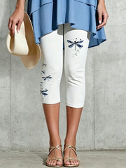 Women's Animal Dragonfly Artistic Printed Leggings