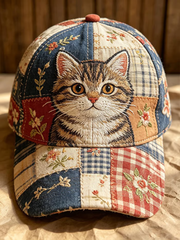 Unisex Cute Cat Print Hat
