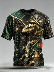 Men's Portuguese Football Match Cheering Element Art Print T-Shirt