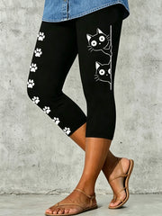 Women's Animal Cat Artistic Printed Leggings