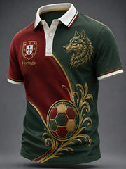 Men's Portuguese Football Print Casual Top