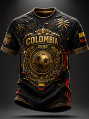 2026 Colombia Soccer Commemorative Art T-Shirt