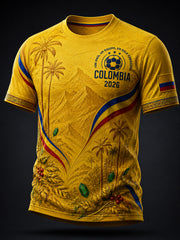 2026 Colombia Soccer Line Art Casual T-Shirt