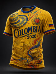 2026 Colombia Soccer Commemorative Art Casual T-Shirt