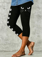 Women's Animal Cat Artistic Printed Leggings
