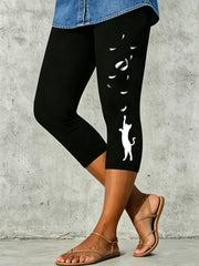 Women's Animal Cat Artistic Printed Leggings
