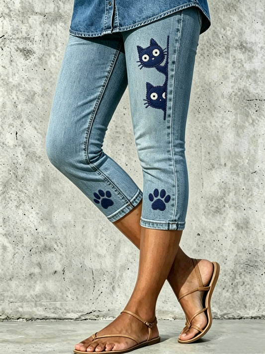 Women's Animal Cat Artistic Printed Leggings
