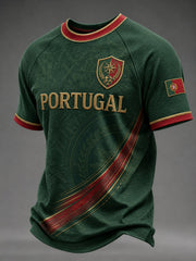 Men's Portugal Football Printed T-shirt