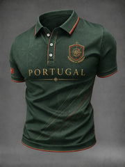 Men's Portugal Football Printed Shirt