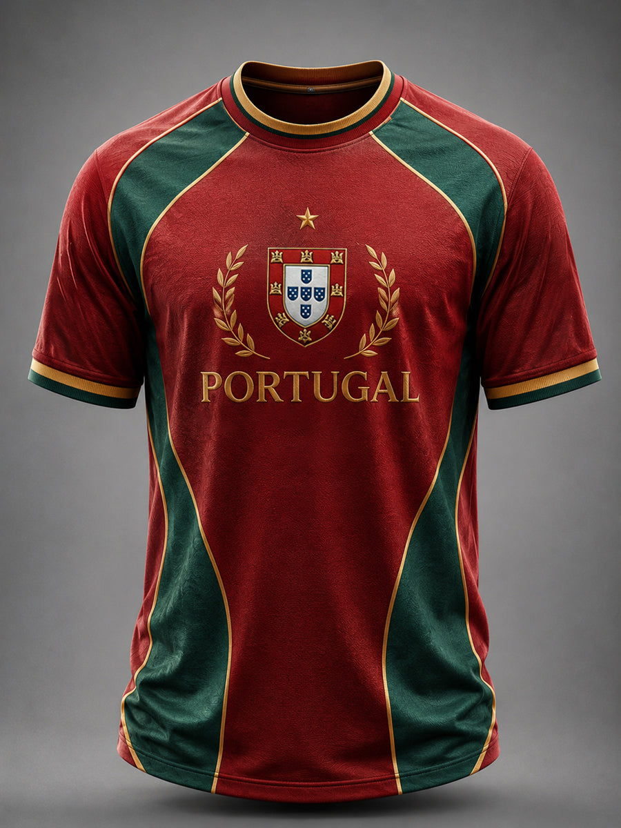 Men's Portuguese Football Printed T-shirt