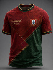 Men's Portuguese Football Printed T-shirt