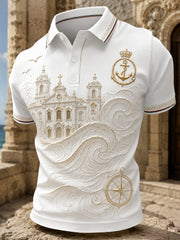 Men's Portugal Football Match Support Art Print Polo