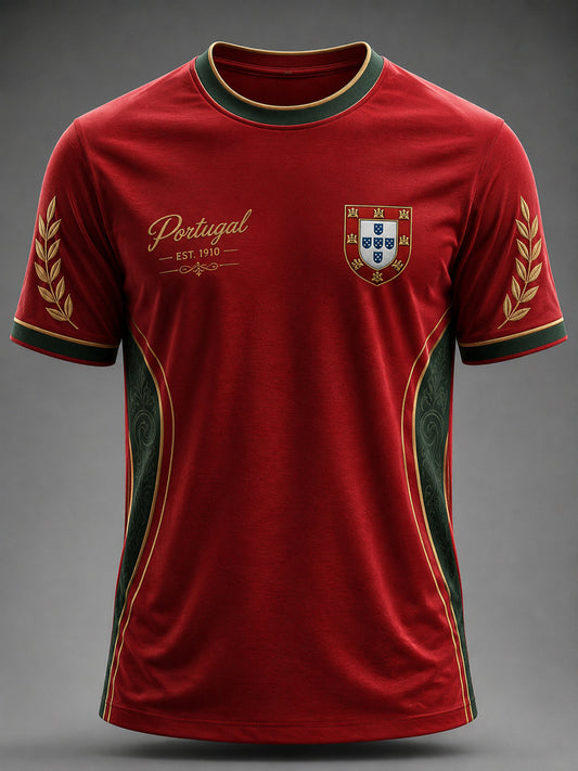 Men's Portuguese Football Printed T-shirt